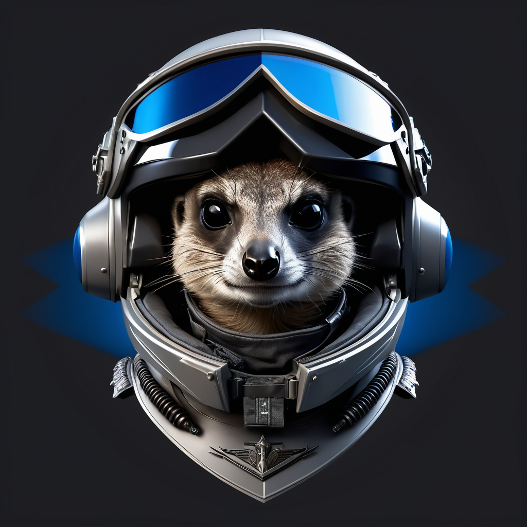 Mach 8 meerkat fighter pilot mascot